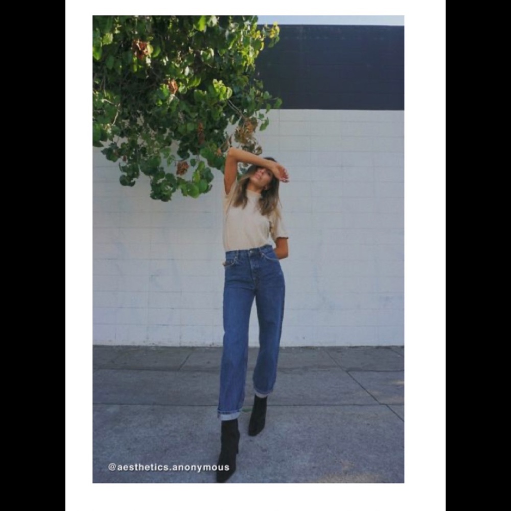 URBAN OUTFITTERS BDG Premium high-waisted Dad Jean - Dark Wash